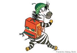 Zebra Franz begleitet den Deutschunterricht